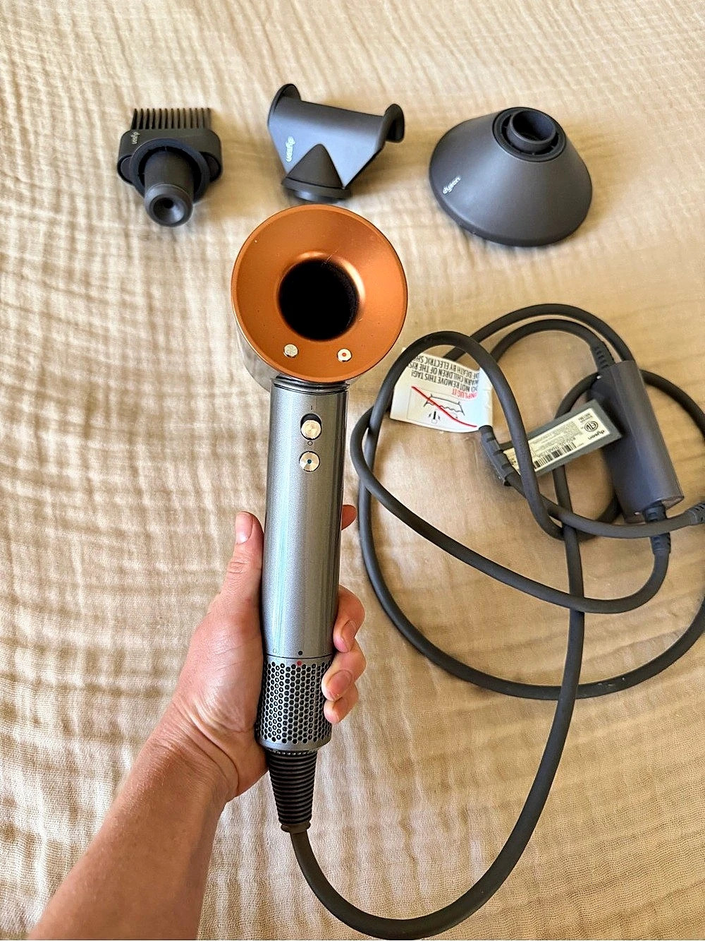 Dyson Supersonic hair dryer, HD07, 120 V, 60 Hz, 1600 W Nickel/Copper